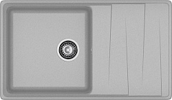 GRANFEST Мойка композит LEVEL, GF-LV-860L, чаш+кр 860*500, серый, фото 1